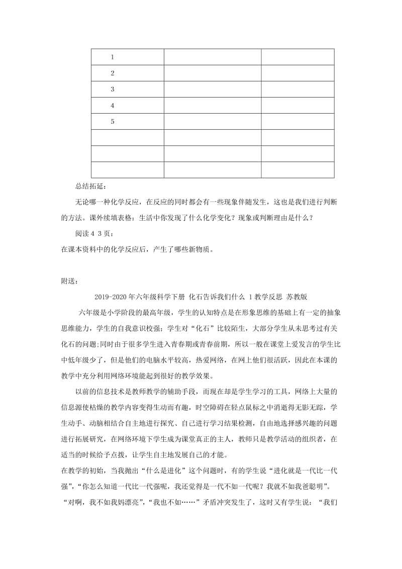 2019-2020年六年级科学下册 化学变化伴随的现象教案 教科版.doc_第2页