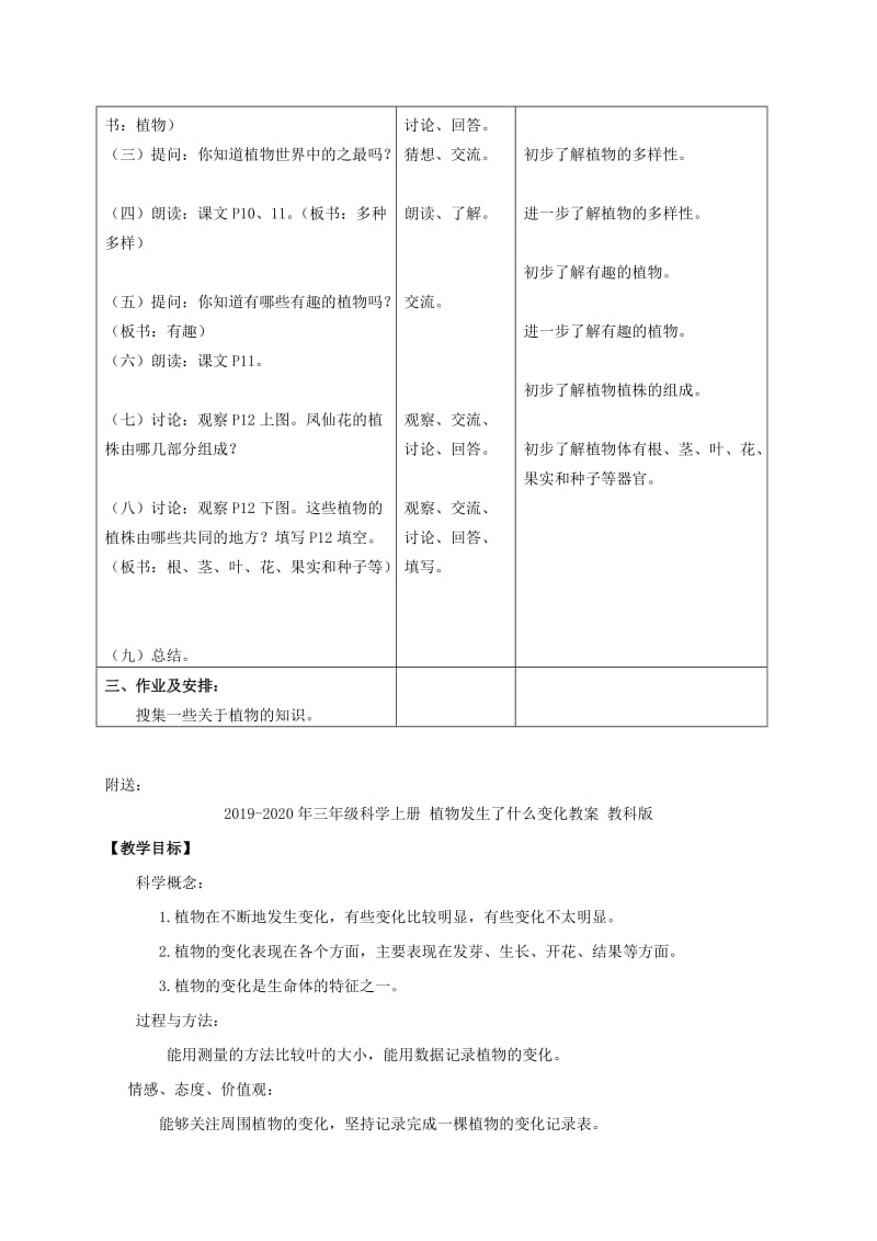 2019-2020年三年级科学上册 植物世界教案 首师大版.doc_第2页