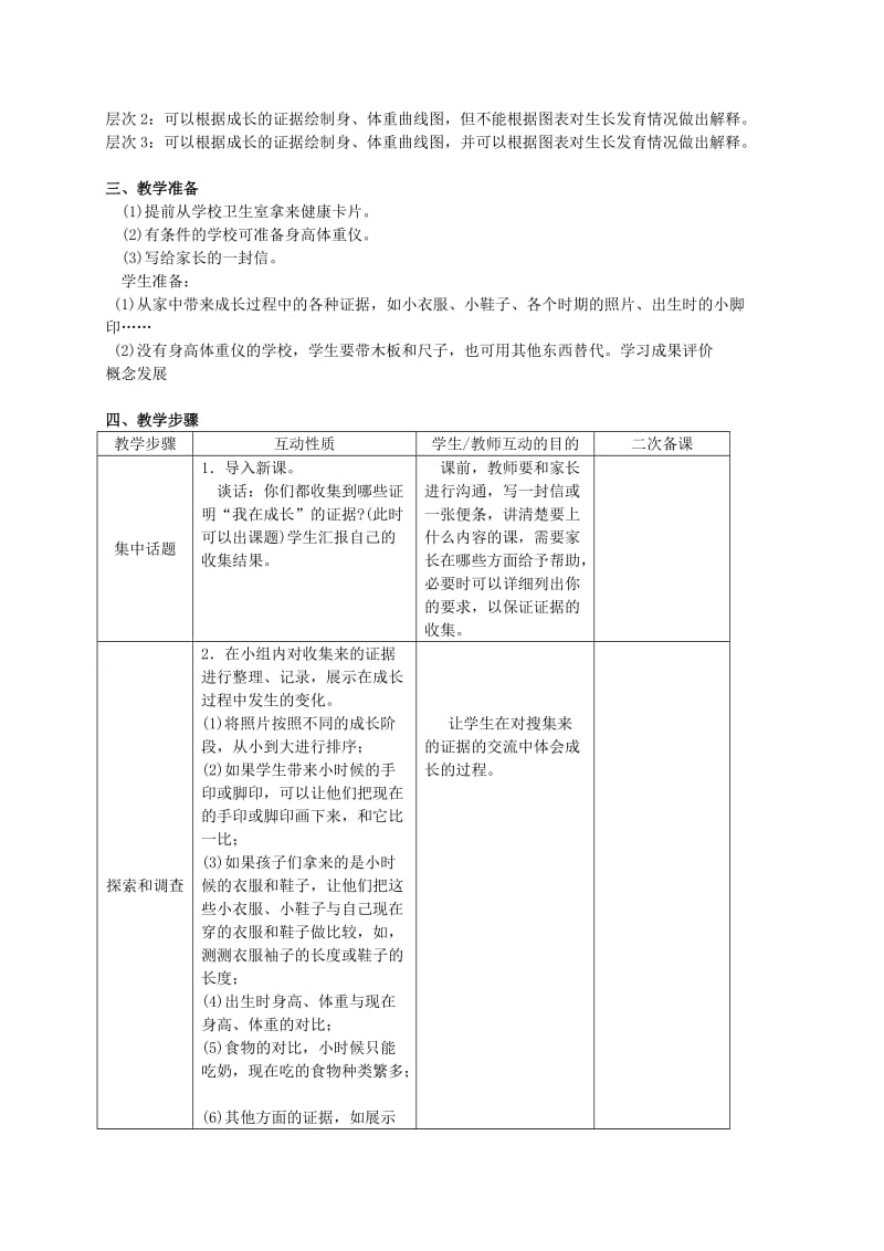 2019-2020年六年级科学下册 1.我在成长教案 苏教版.doc_第3页