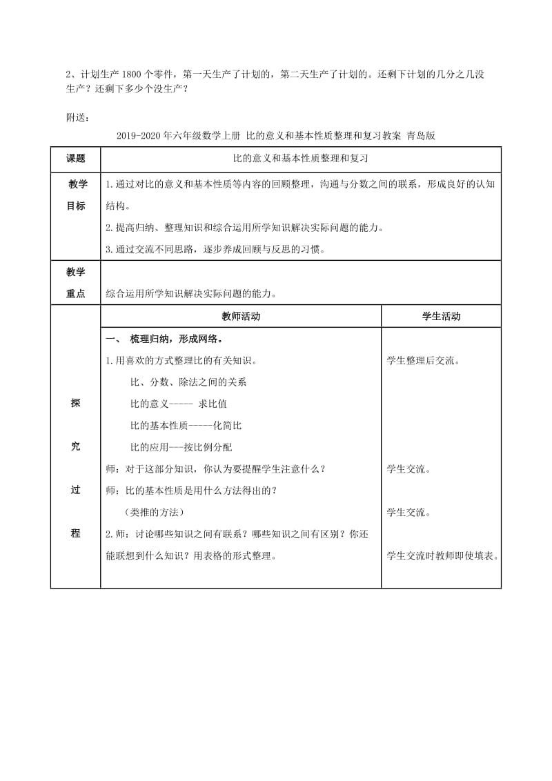 2019-2020年六年级数学上册 比的意义和基本性质 2练习（无答案） 西师大版.doc_第2页