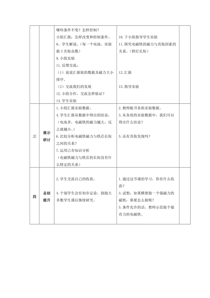 2019年(春)六年级科学上册 3.4《电磁铁的磁力（二）》教案 （新版）教科版.doc_第2页