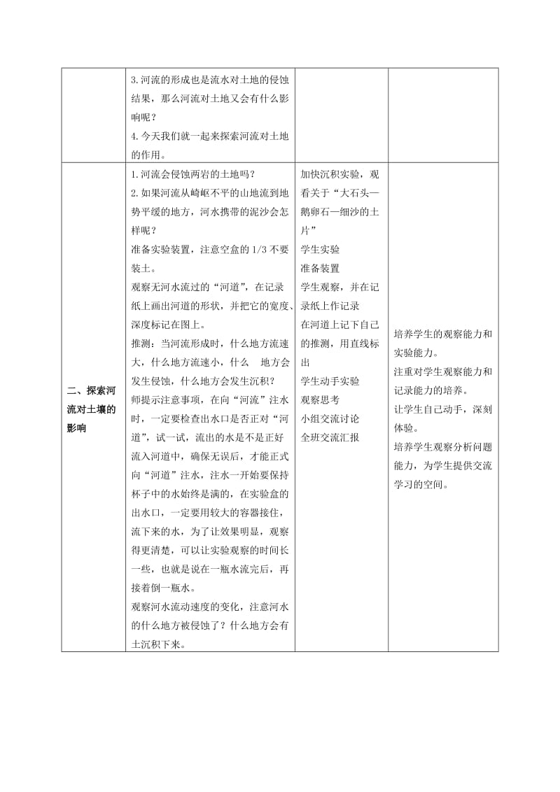 2019-2020年五年级科学上册 河流对土地的作用 3教案 教科版.doc_第2页