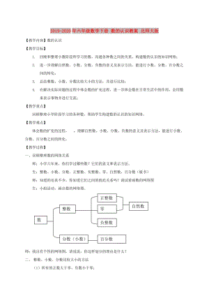 2019-2020年六年級數(shù)學(xué)下冊 數(shù)的認識教案 北師大版.doc