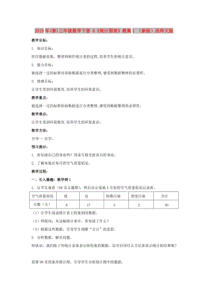 2019年(春)三年級數(shù)學(xué)下冊 6《統(tǒng)計(jì)圖表》教案1 （新版）西師大版.doc