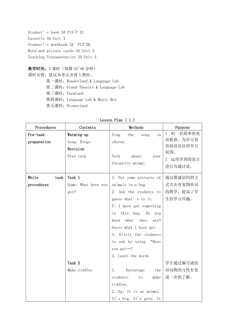 2019-2020年三年级英语上册 Unit 3 Period 1-2教案 上海新世纪版.doc_第2页