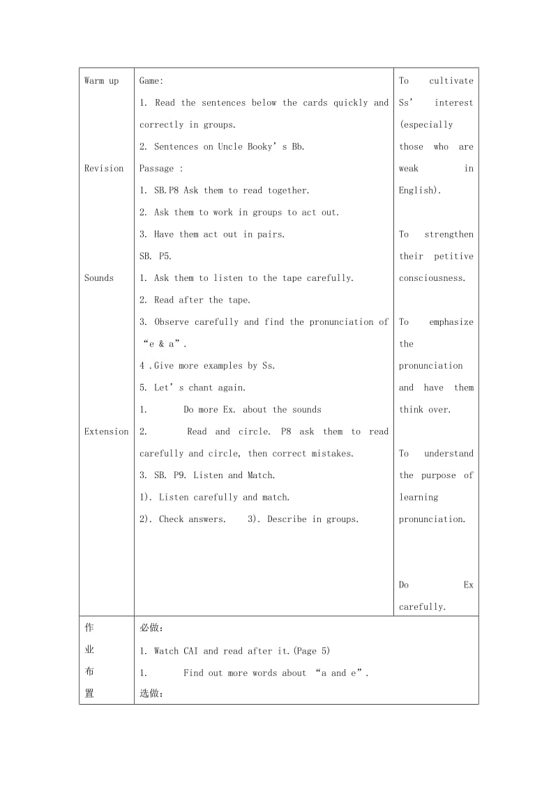 2019-2020年五年级英语下册 unit7(6)教案 北师大版（一起）.doc_第2页