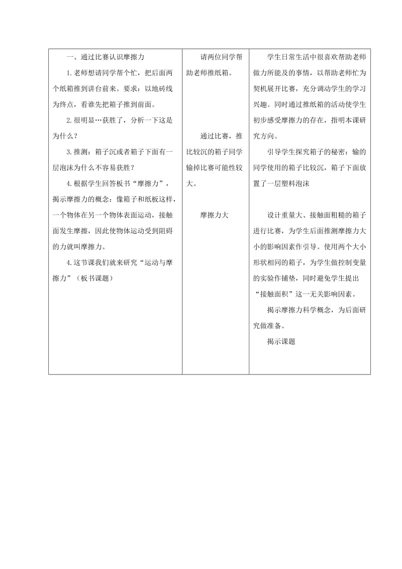 2019-2020年五年级科学上册《运动与摩擦力》参考教案 教科版.doc_第2页