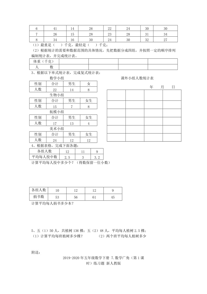 2019-2020年五年级数学下册 6.统计 众数、折线统计图（第2课时）练习题 新人教版.doc_第2页