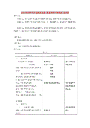 2019-2020年六年級美術(shù)上冊 水墨表現(xiàn)—樹教案 北京版.doc