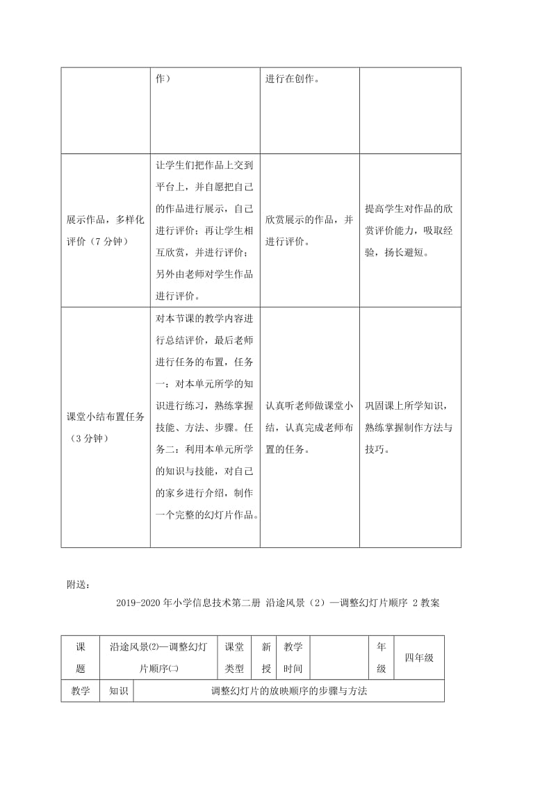 2019-2020年小学信息技术第二册 沿途风景（2）—调整幻灯片的顺序教案.doc_第3页