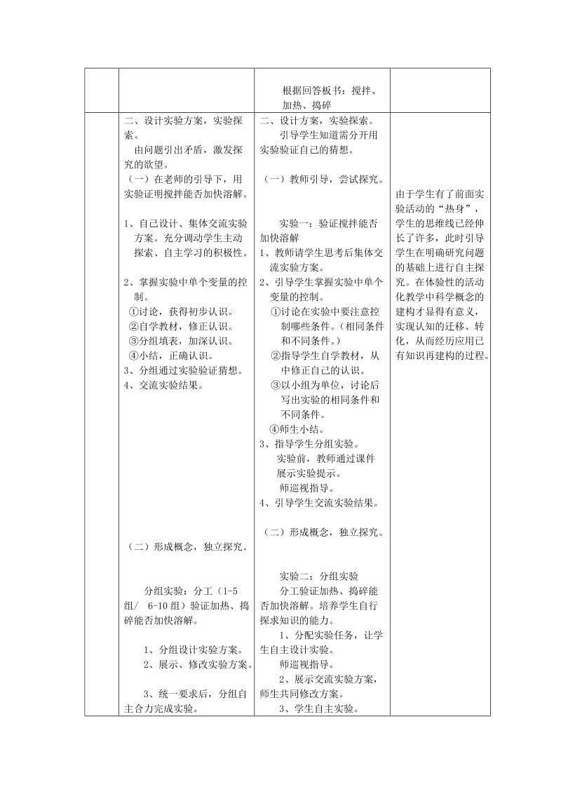 2019-2020年四年级科学上册《溶解的快与慢》教学设计2 教科版.doc_第2页