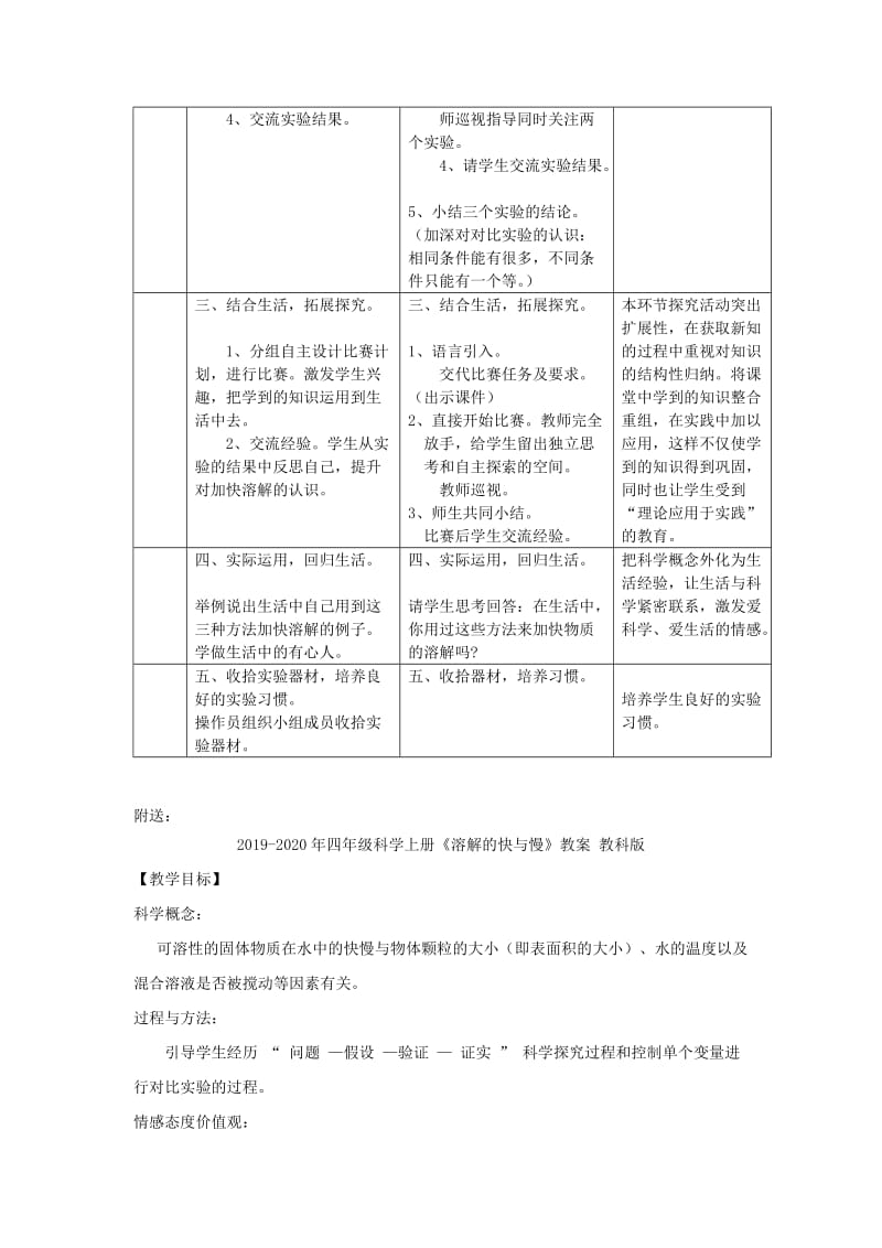 2019-2020年四年级科学上册《溶解的快与慢》教学设计2 教科版.doc_第3页