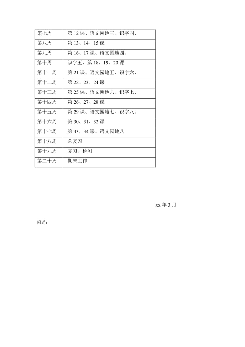 2019年一年级语文第二学期教学计划-新课标人教版小学一年级.doc_第3页