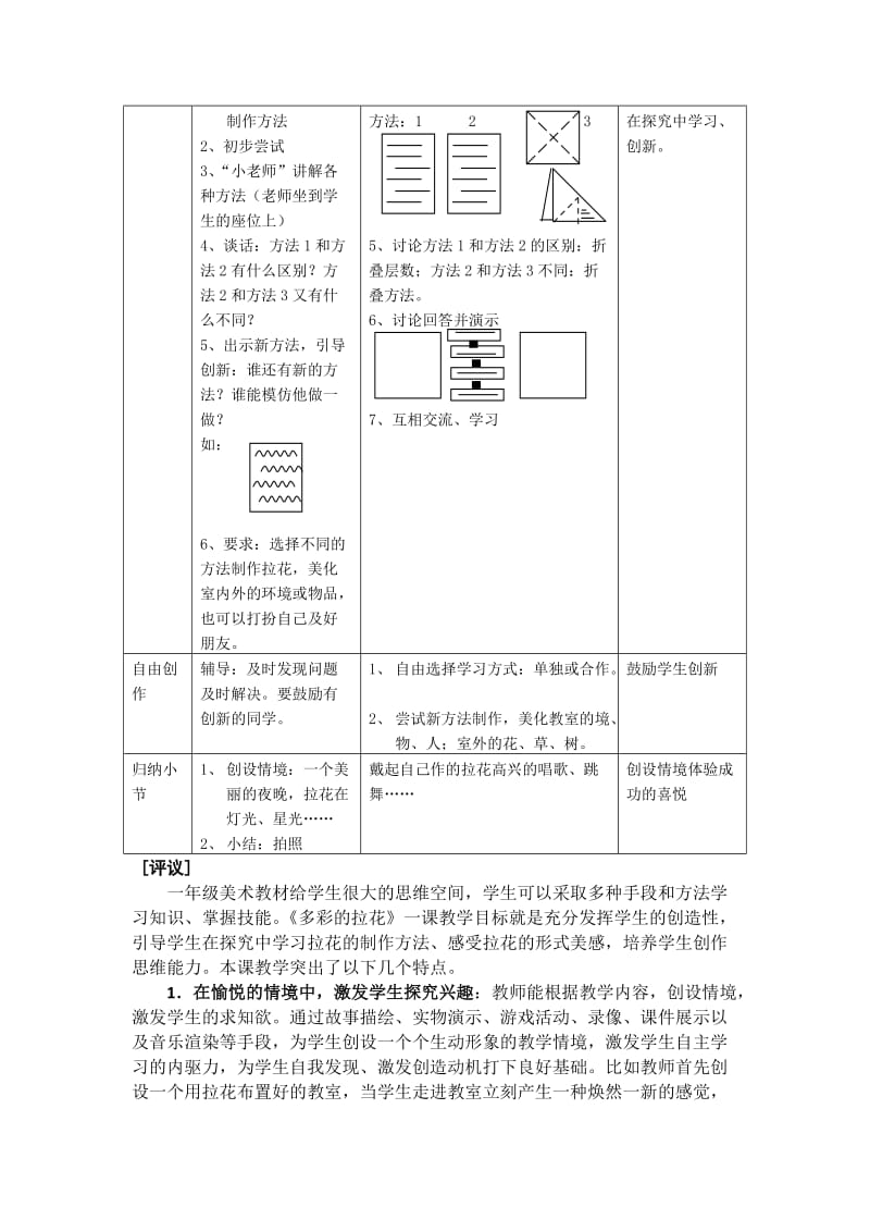 2019-2020年小学美术一年级《多彩的拉花》课例设计与评析.doc_第2页