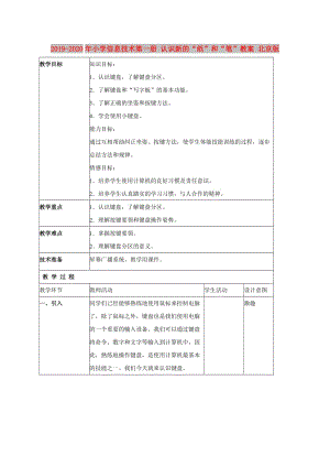 2019-2020年小學(xué)信息技術(shù)第一冊(cè) 認(rèn)識(shí)新的“紙”和“筆”教案 北京版.doc