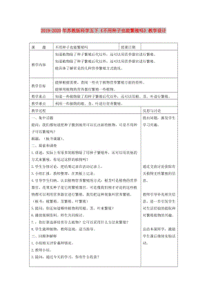 2019-2020年蘇教版科學(xué)五下《不用種子也能繁殖嗎》教學(xué)設(shè)計(jì).doc