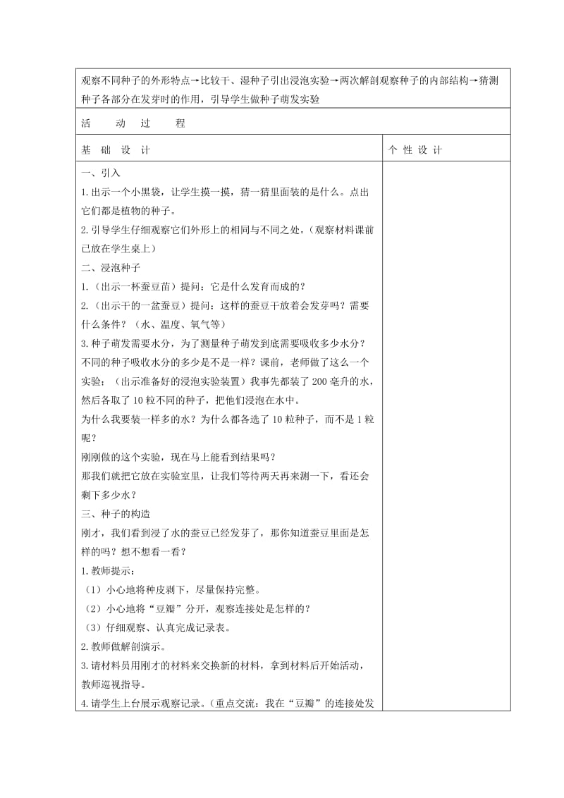 2019-2020年四年级科学下册 种子的萌发 2教案 教科版.doc_第2页