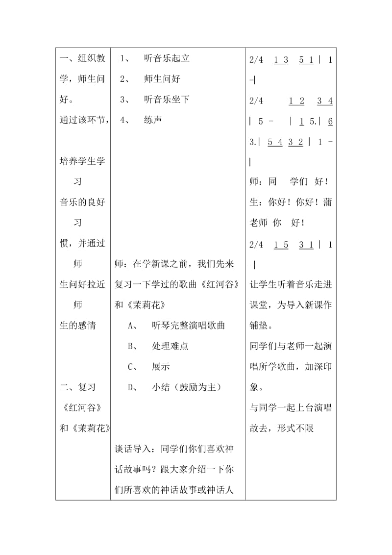 2019-2020年小学音乐六年级《洛列莱》表格式教学设计.doc_第3页