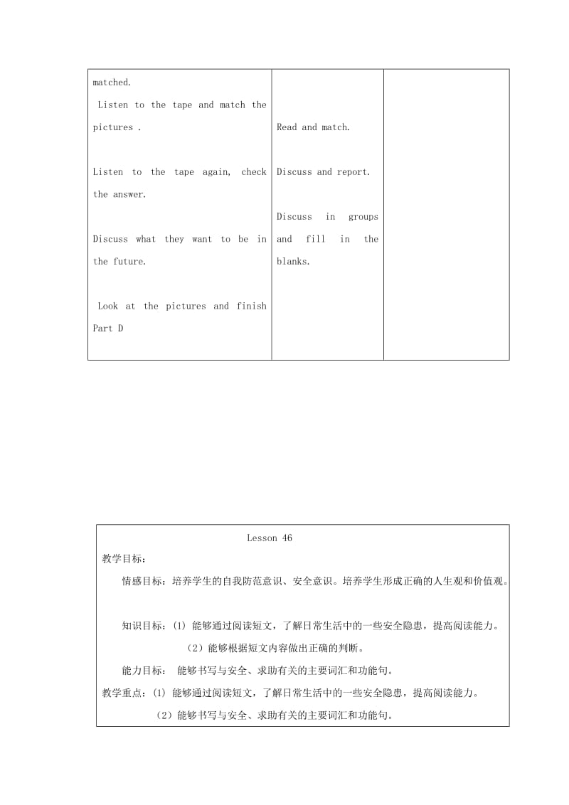 2019-2020年四年级英语上册 unit8 Lesson45-46教案1 人教新起点.doc_第2页