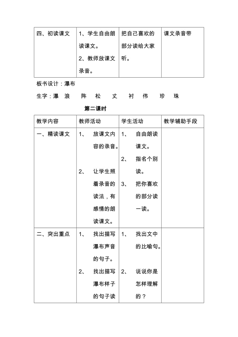 2019-2020年小学二年级语文《清清的水》教学设计.doc_第3页