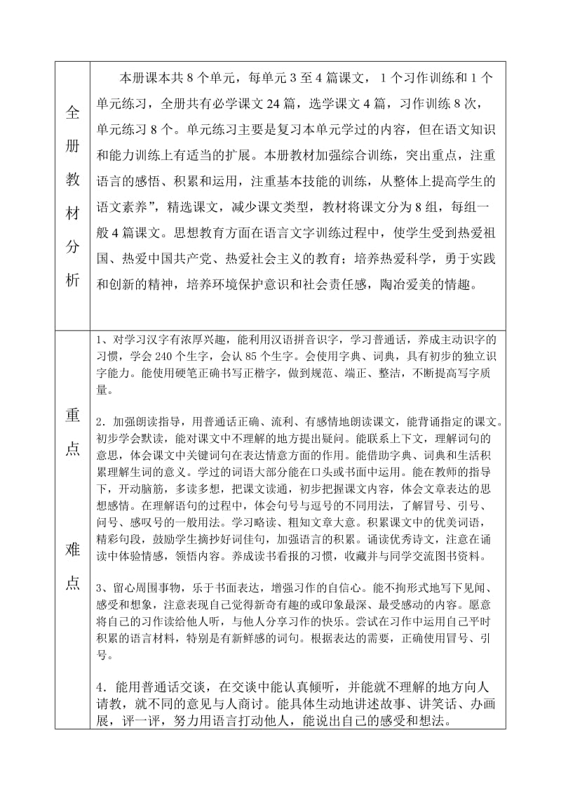 2019年一年级语文科第一册教学计划.doc_第2页