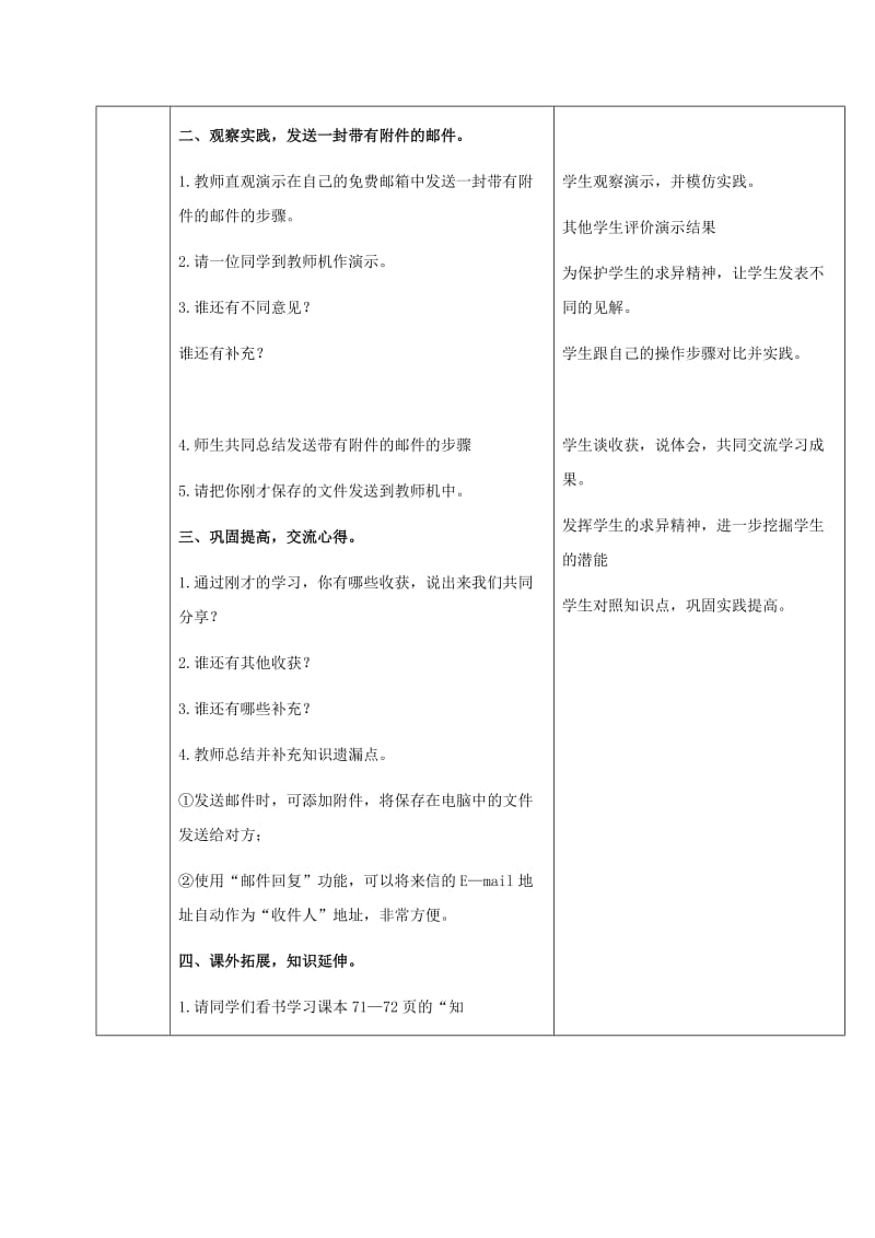 2019-2020年二年级信息技术上册 第14课 网上来信——收发电子邮件及附件 1 第二课时教案 河大版.doc_第2页