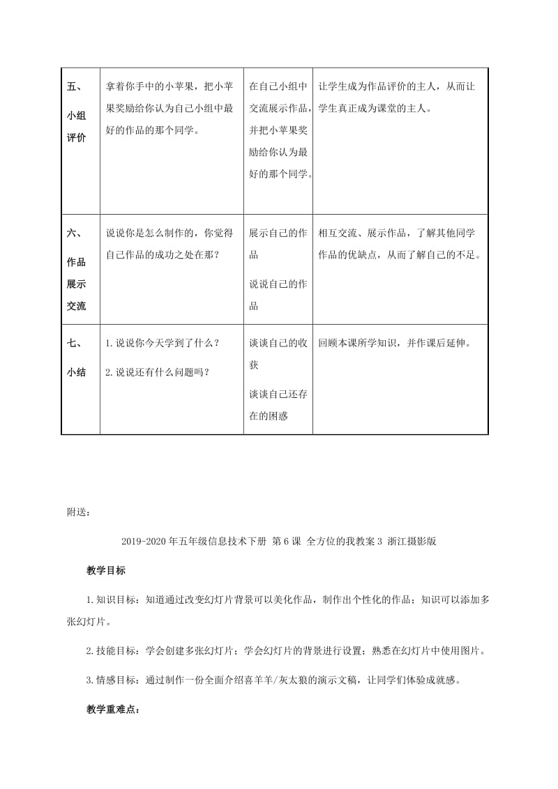 2019-2020年五年级信息技术下册 第6课 全方位的我教案2 浙江摄影版.doc_第3页