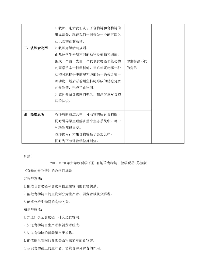 2019-2020年六年级科学下册 有趣的食物链 3教案 苏教版.doc_第2页