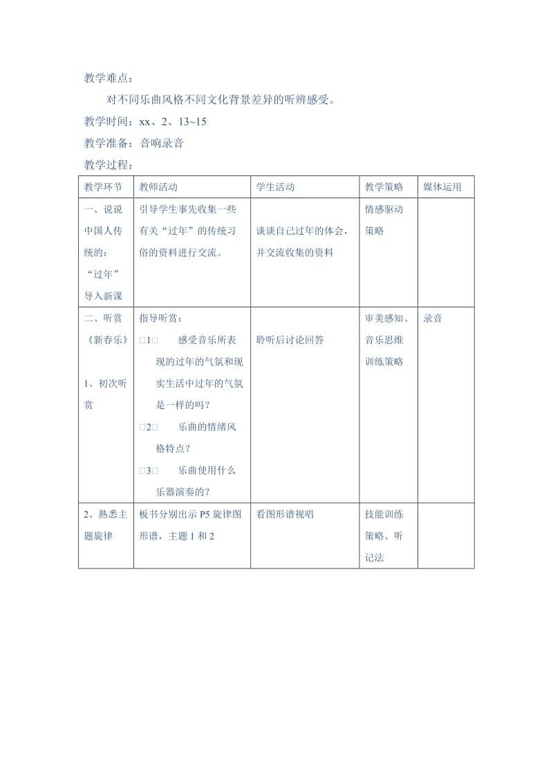 2019-2020年三年级下册欣赏《新春乐》《春之声圆舞曲》教案设计.doc_第2页