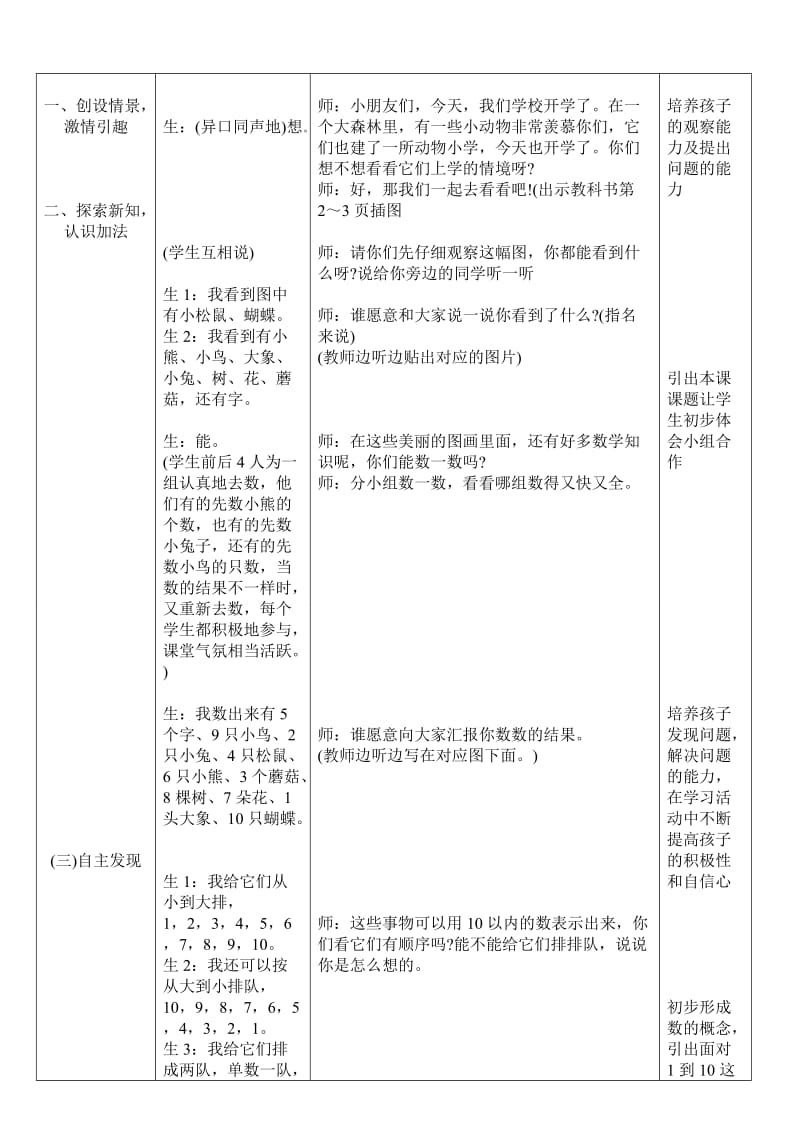 2019年一年级第一册数学上全册知识要点梳理复习教案.doc_第2页