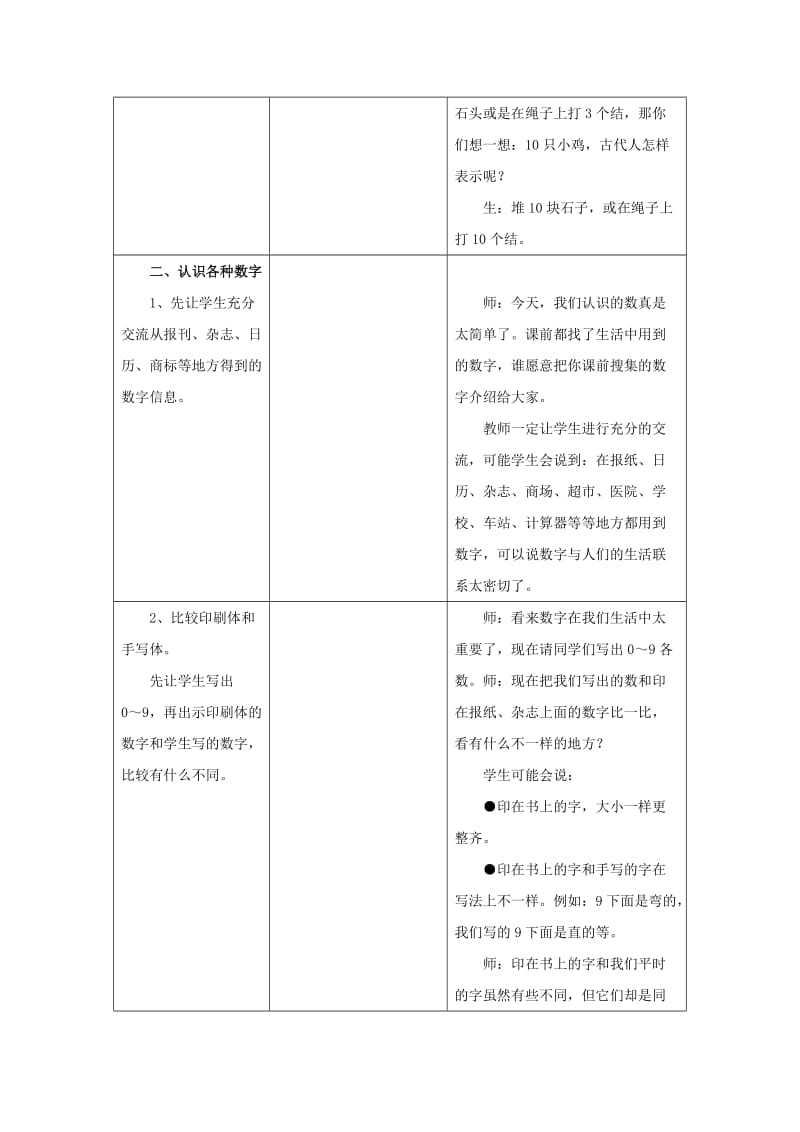 2019年一年级数学上册 第5单元《10以内的加法和减法》（有趣的数字）教案 （新版）冀教版.doc_第2页