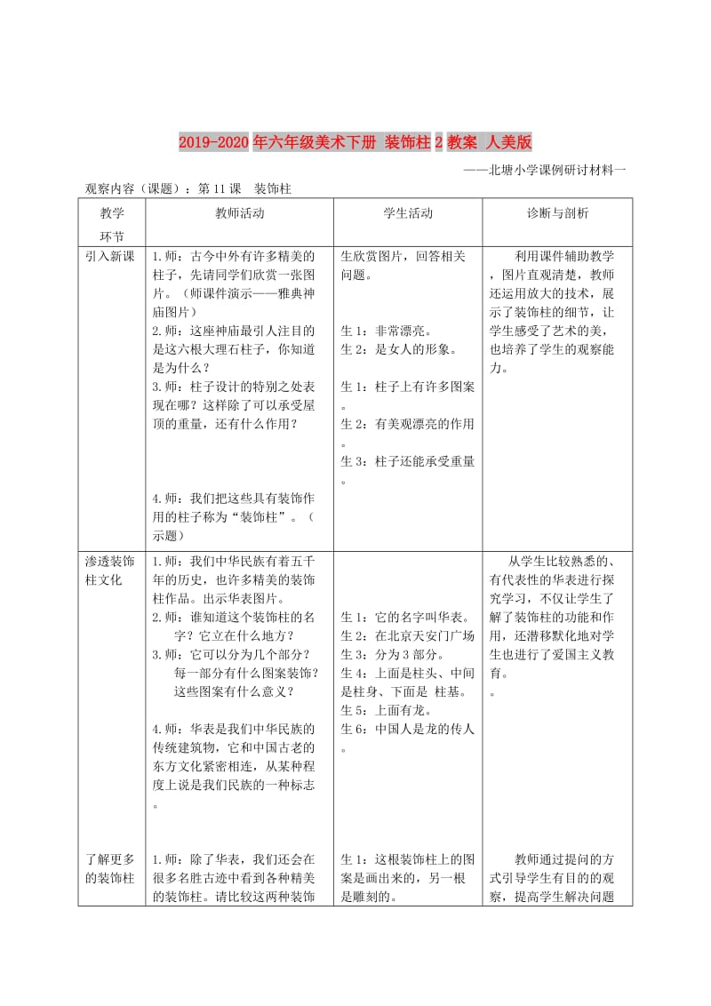 2019-2020年六年级美术下册 装饰柱2教案 人美版.doc_第1页