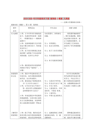 2019-2020年六年級(jí)美術(shù)下冊(cè) 裝飾柱2教案 人美版.doc