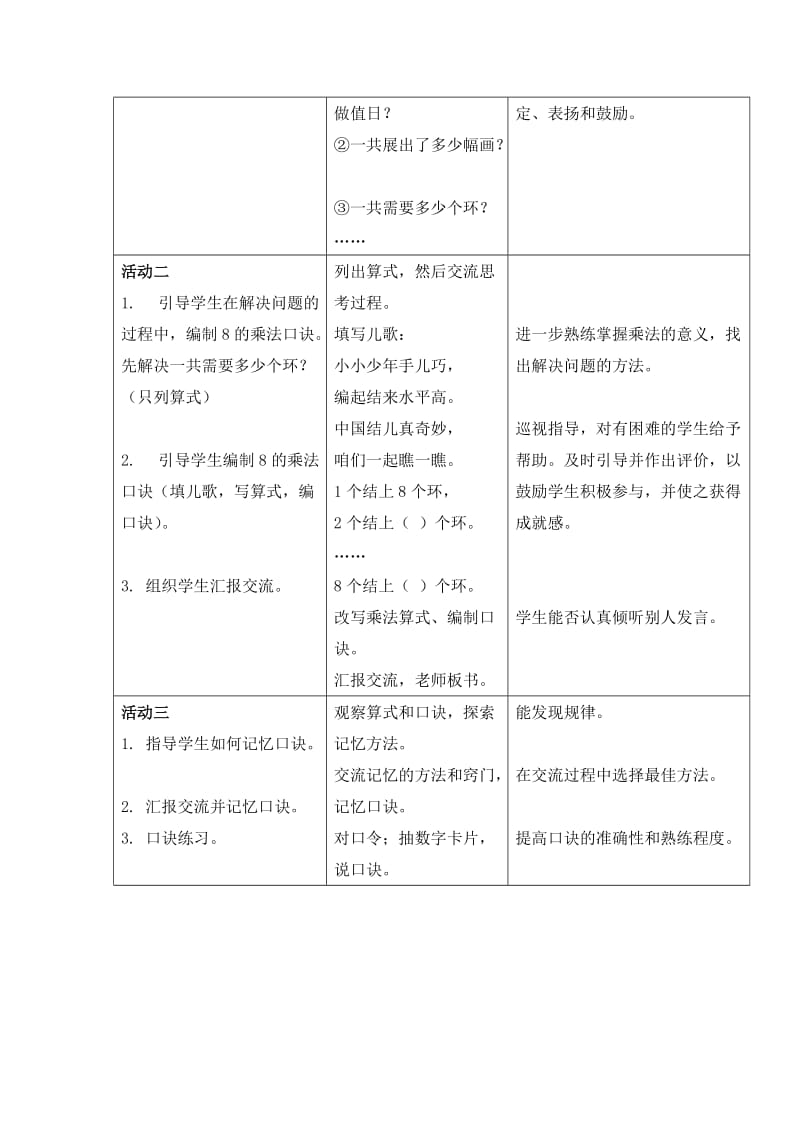 2019-2020年青岛版数学二上《信息窗三 学做中国结》教学设计1.doc_第2页