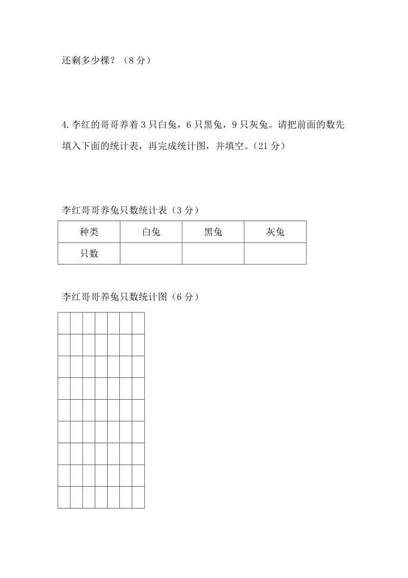 2019-2020年二年级数学下册期中检测试卷(2).doc_第3页