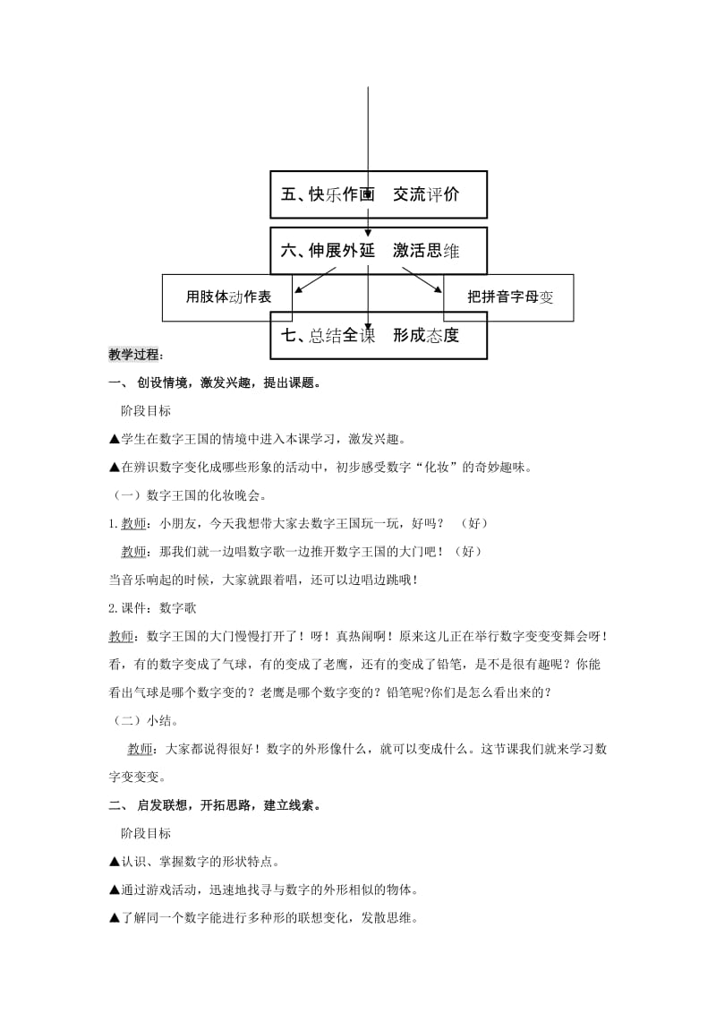 2019年一年级美术上册《数字变变变》教学详案 湘教版.doc_第2页