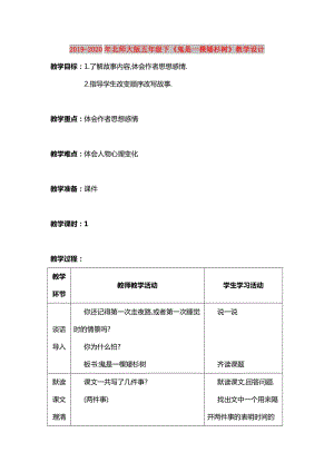 2019-2020年北師大版五年級(jí)下《鬼是一棵矮杉樹》教學(xué)設(shè)計(jì).doc