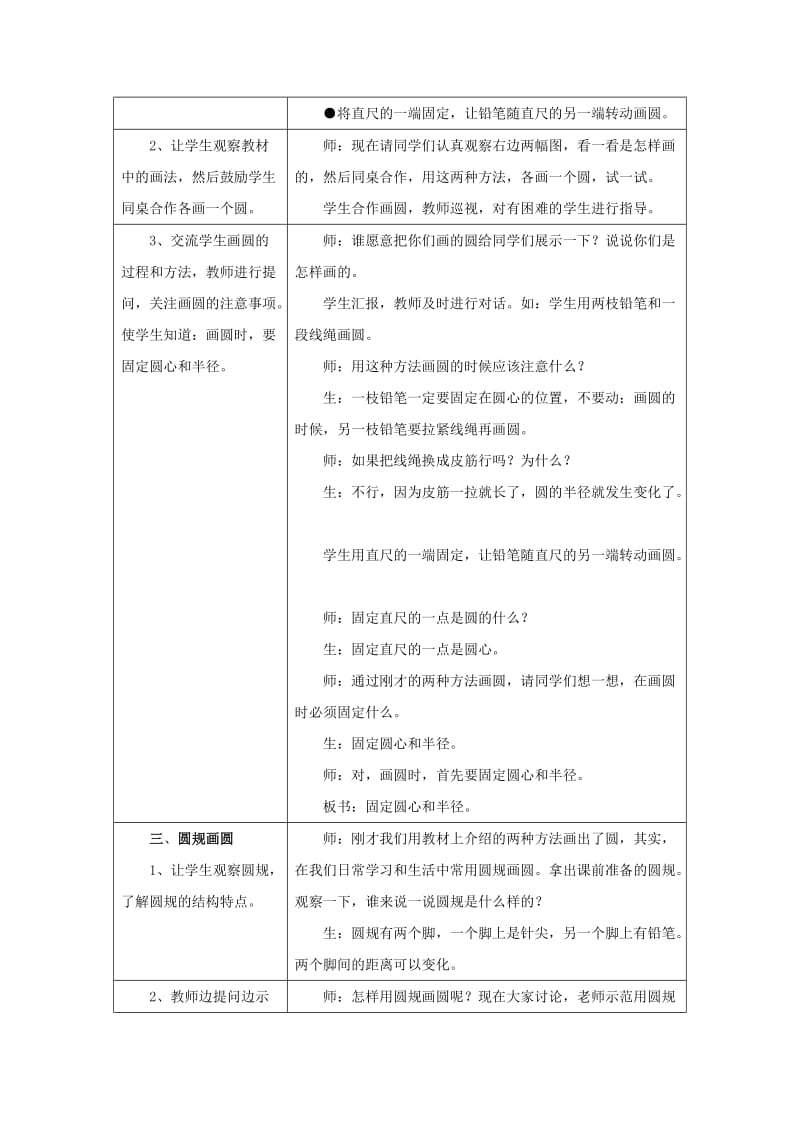 2019年六年级数学上册 第1单元 圆和扇形（圆的画法）教案 冀教版.doc_第2页