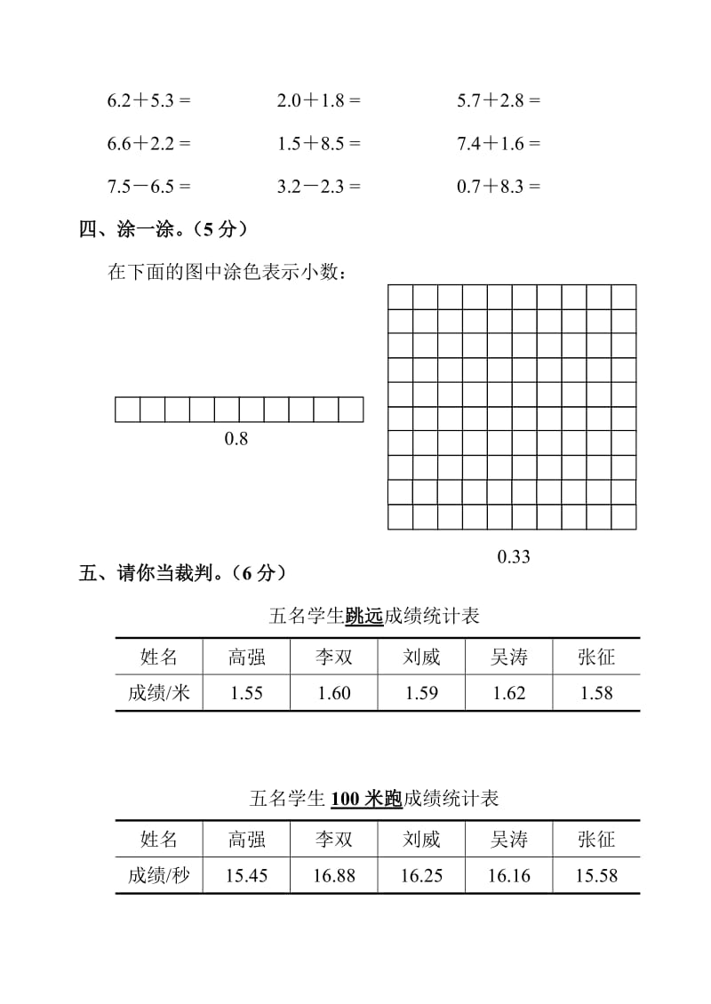 2019年三年级数学下册第七单元试卷试题.doc_第3页