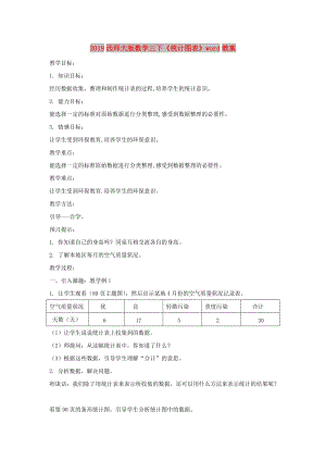 2019西師大版數(shù)學三下《統(tǒng)計圖表》word教案.doc