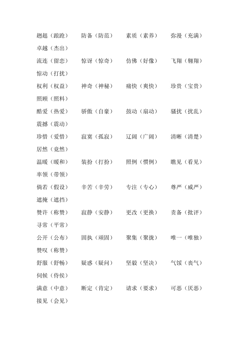 2019年四年级第二学期近义词、反义词整理.doc_第2页