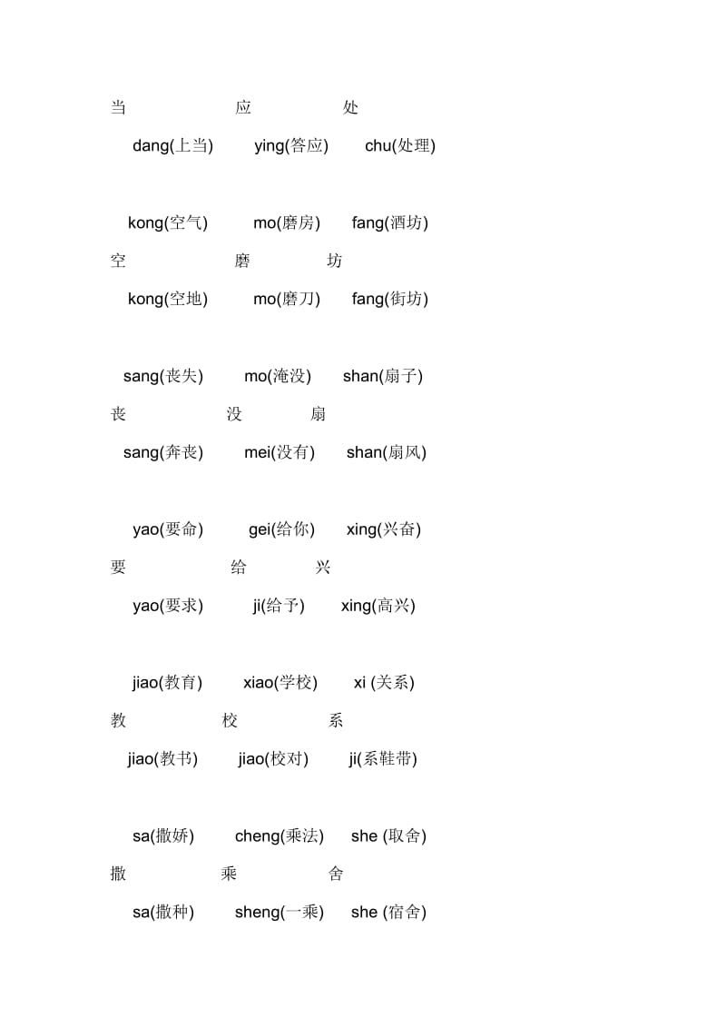 2019年人教版小学三年级下册语文多音字复习.doc_第2页