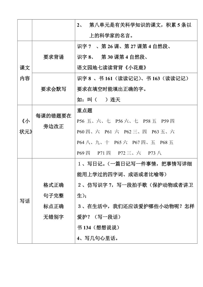 2019年二年级语文上册第78单元复习要点.doc_第3页