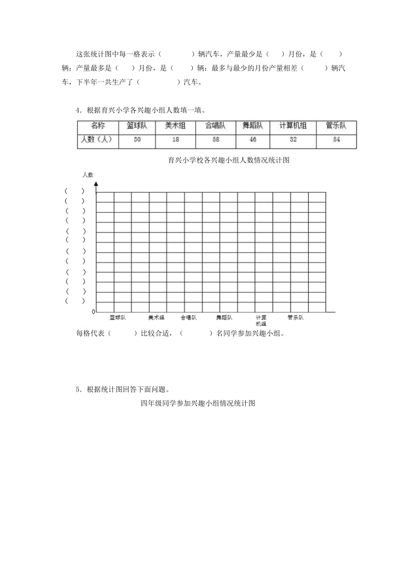 2019年四年级数学上册 6.统计 复式条形统计图试卷 新人教版 (I).doc_第2页