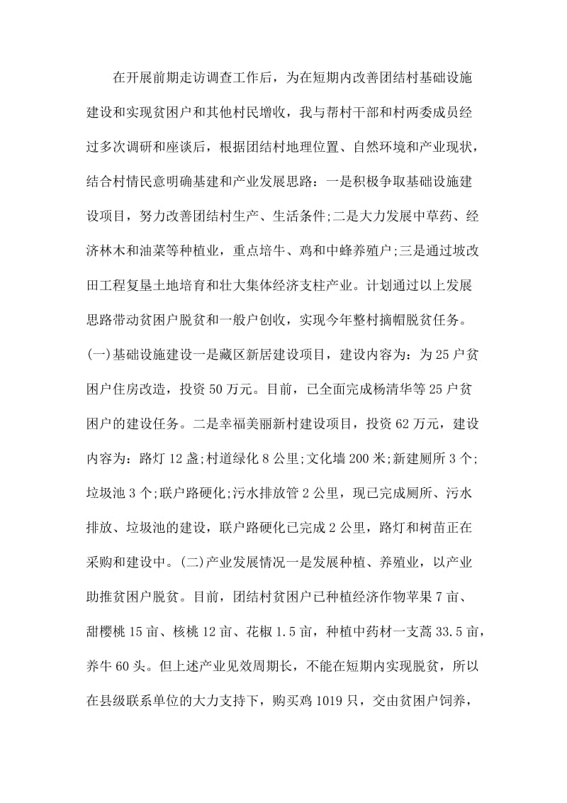 2019年驻村第一书记述职报告5篇范文_第3页