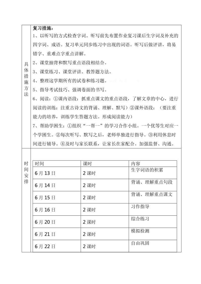 2019年五年级复习计划-新课标人教版小学五年级.doc_第3页