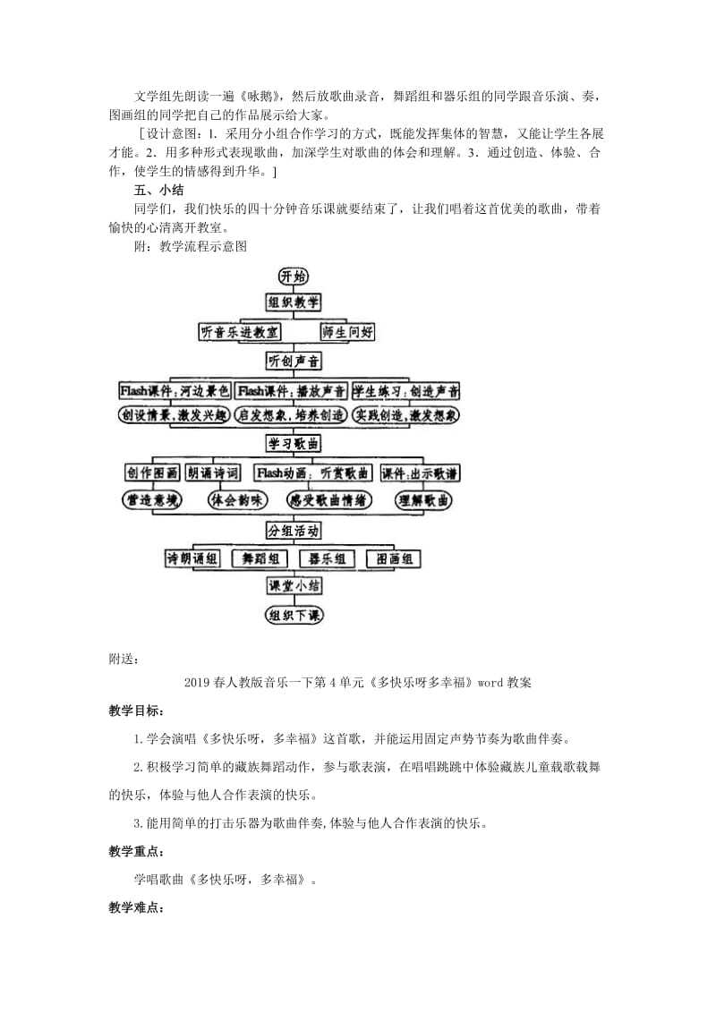 2019春人教版音乐一下第3单元《咏鹅》word教案.doc_第3页