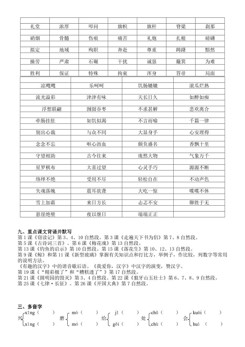 2019年五年级上册语文所有资料专项复习练习题目.doc_第3页