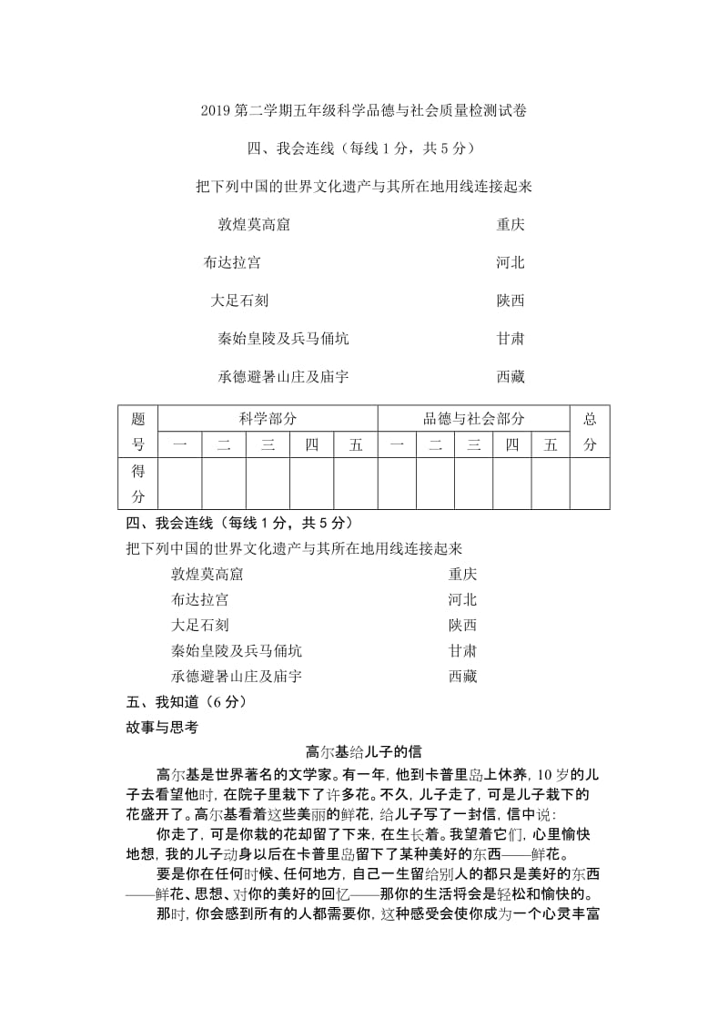 2019第二学期五年级数学试卷分析.doc_第3页