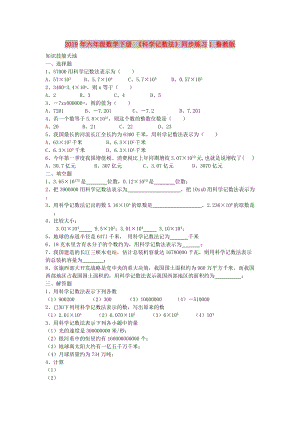 2019年六年級數(shù)學(xué)下冊 《科學(xué)記數(shù)法》同步練習(xí)1 魯教版.doc